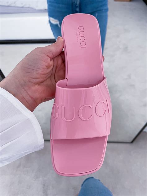 gucci thong jelly sandals|Gucci transparent sandals.